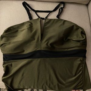 Lane Bryant Army Green Tankini